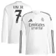 Maglia Real Madrid Vini JR 7 Uomo Primo 2024/25 Maniche Lunghe