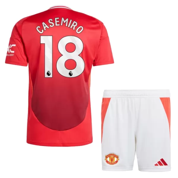 Completo calcio Manchester United Casemiro 18 Bambino Primo 2024/25