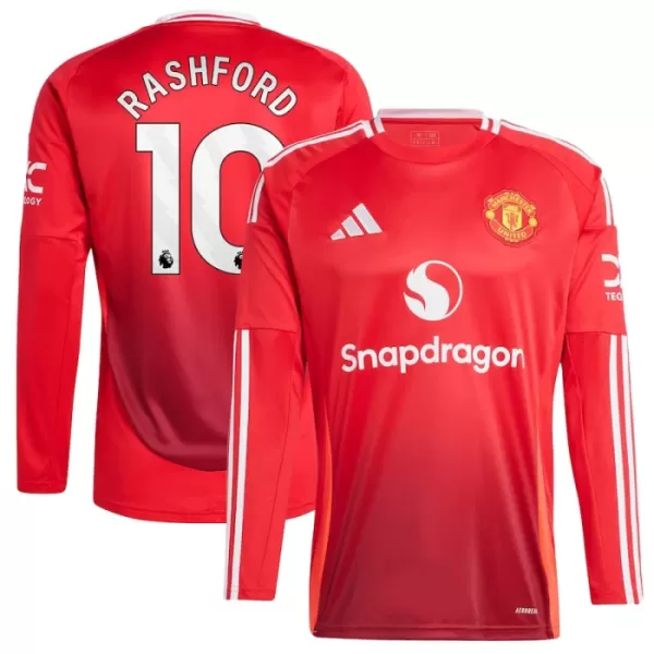 Maglia Manchester United Rashford 10 Uomo Primo 2024/25 Maniche Lunghe