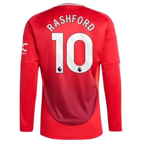 Maglia Manchester United Rashford 10 Uomo Primo 2024/25 Maniche Lunghe