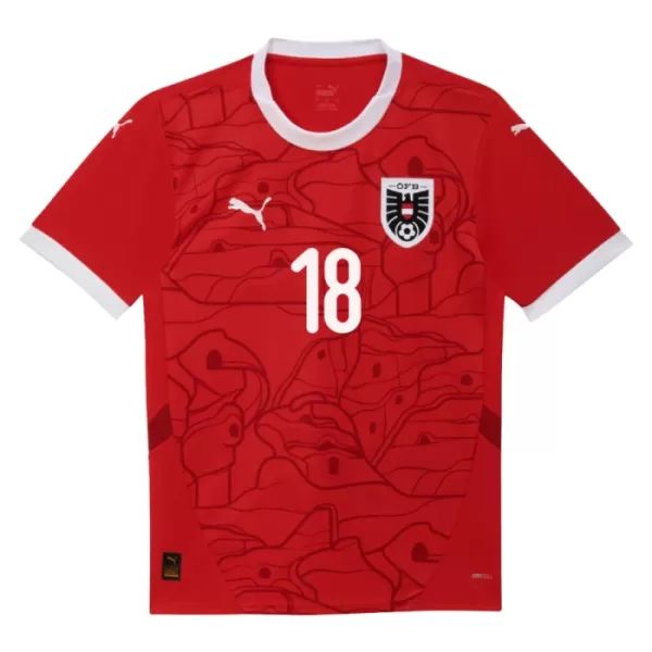 Maglia Austria Romano Schmid 18 Uomo Primo Euro 2024