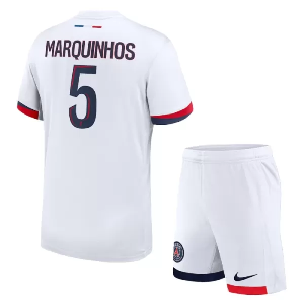 Completo calcio Paris Saint-Germain Marquinhos 5 Bambino Secondo 2024/25