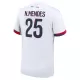 Maglia Paris Saint-Germain Nuno Mendes 25 Uomo Secondo 2024/25