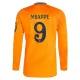 Maglia Real Madrid Mbappé 9 Uomo Secondo 2024/25 Maniche Lunghe