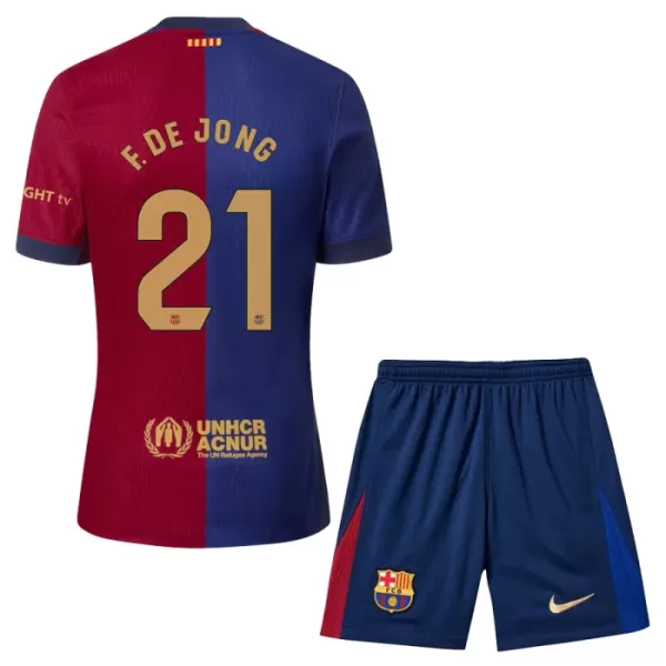 Completo calcio Barcellona Frenkie de Jong 21 Bambino Primo 2024/25