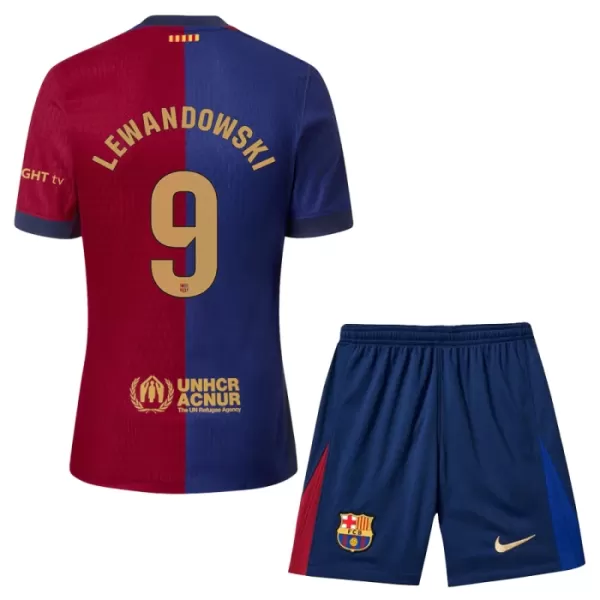 Completo calcio Barcellona Lewandowski 9 Bambino Primo 2024/25