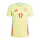 Maglia Spagna Williams JR 17 Uomo Secondo Euro 2024