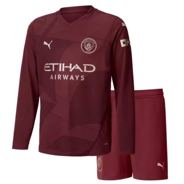 Completo calcio Manchester City Bambino 3rd 2024/25 Maniche Lunghe