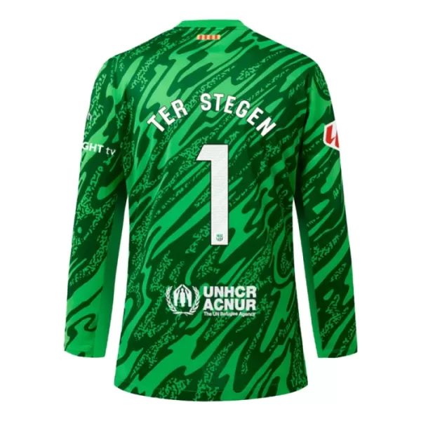 Maglia Portiere Barcellona Ter Stegen 1 Uomo Primo 2024/25 Maniche Lunghe