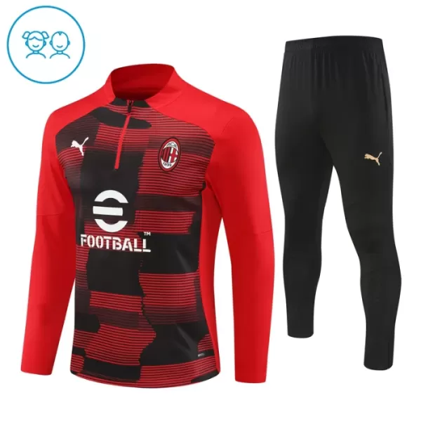 AC Milan Felpe da Allenamento Bambino 1/4-Zip 2024/25 Rossa