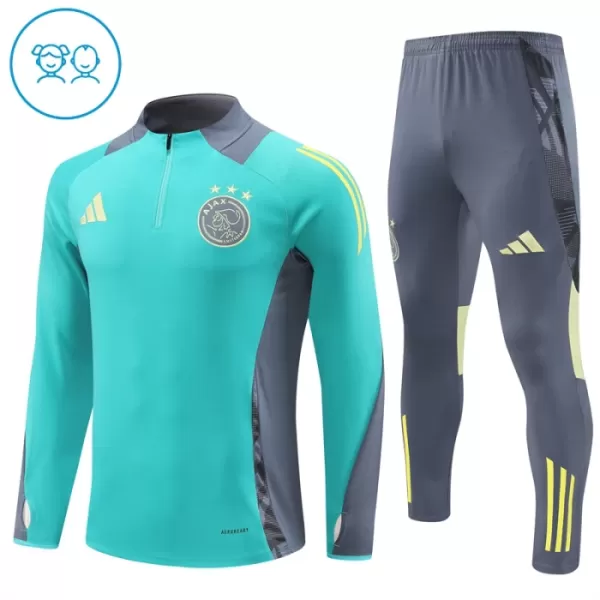 Ajax Amsterdam Felpe da Allenamento Bambino 1/4-Zip 2024/25 Verde