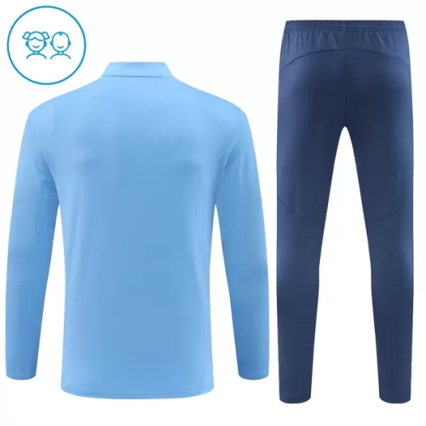 Manchester City Felpe da Allenamento Bambino 1/4-Zip 2024/25 Blu