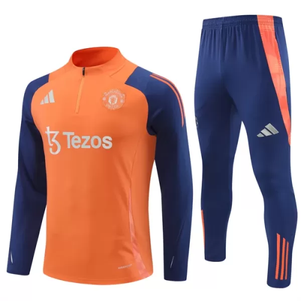 Manchester United Felpe da Allenamento Uomo 1/4-Zip 2024/25 Arancia