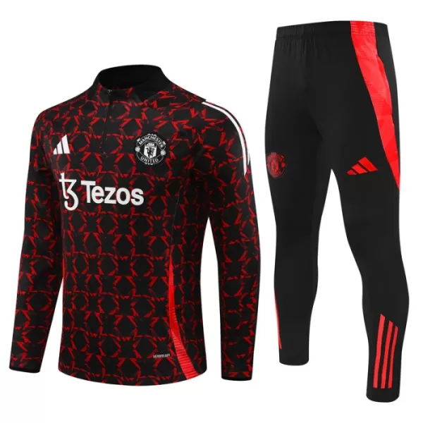 Manchester United Felpe da Allenamento Uomo 1/4-Zip 2024/25 Nera