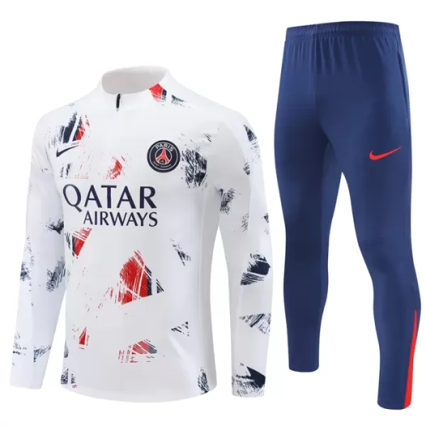 Paris Saint-Germain Felpe da Allenamento Uomo 1/4-Zip 2024/25 Bianca