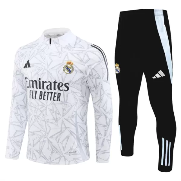 Real Madrid Felpe da Allenamento Uomo 1/4-Zip 2024/25 Bianca