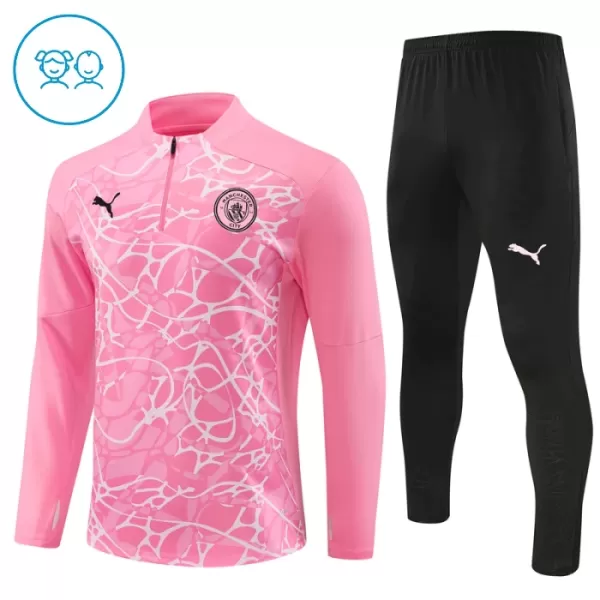 Manchester City Felpe da Allenamento Bambino 1/4-Zip 2024/25 Rosa