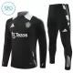 Manchester United Felpe da Allenamento Bambino 1/4-Zip 2024/25 Nera