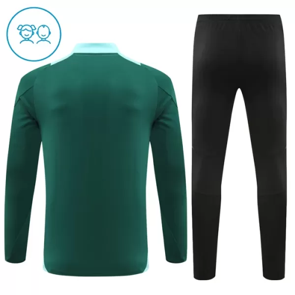 Manchester United Felpe da Allenamento Bambino 1/4-Zip 2024/25 Verde