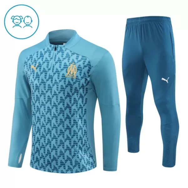 Marsiglia Felpe da Allenamento Bambino 1/4-Zip 2024/25 Blu