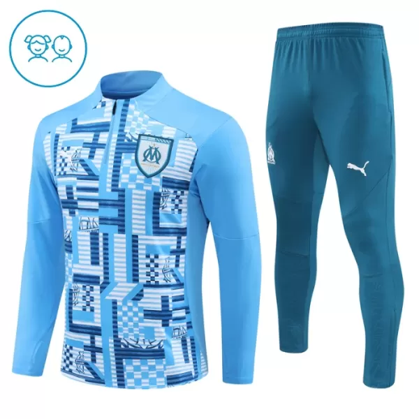 Marsiglia Felpe da Allenamento Bambino 1/4-Zip 2024/25 Blu