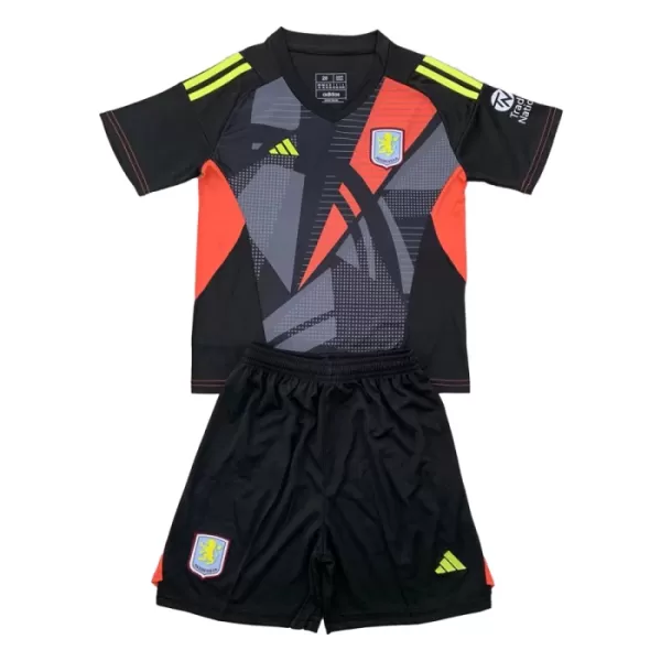 Completo calcio Portiere Aston Villa Bambino 2024/25 Nera