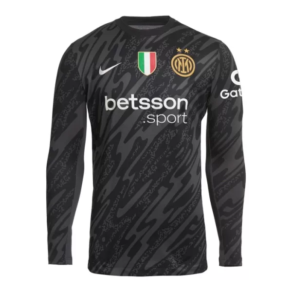 Maglia Portiere Inter Milan Uomo 2024/25 Nera Maniche Lunghe