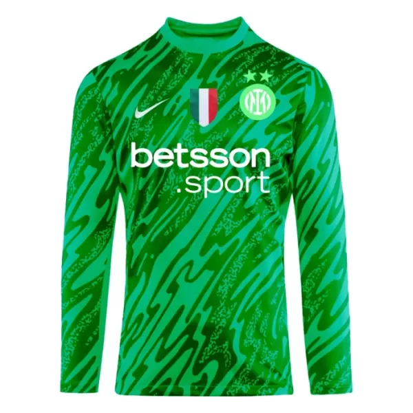 Maglia Portiere Inter Milan Uomo 2024/25 Verde Maniche Lunghe