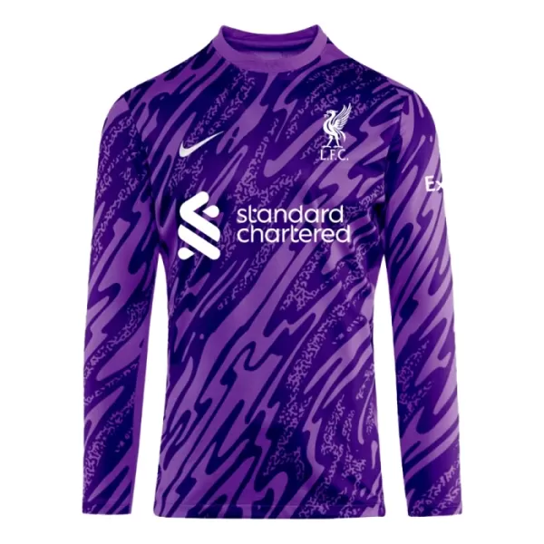 Maglia Portiere Liverpool Uomo 2024/25 Viola Maniche Lunghe