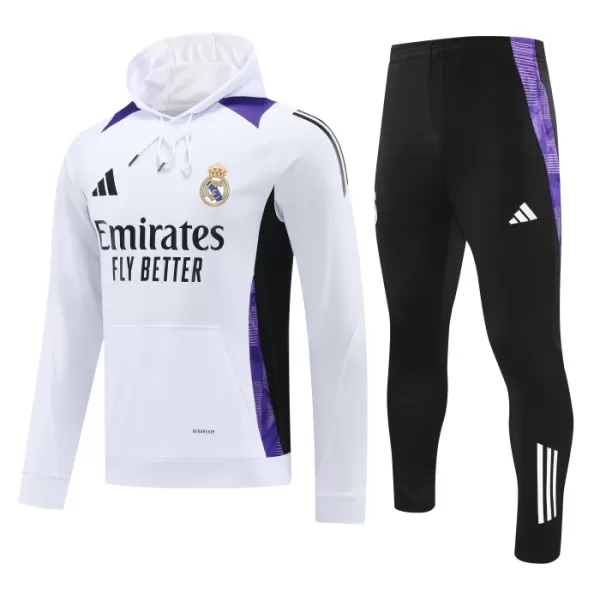 Real Madrid Hoodie Felpe da Allenamento Uomo 2024/25 Bianca